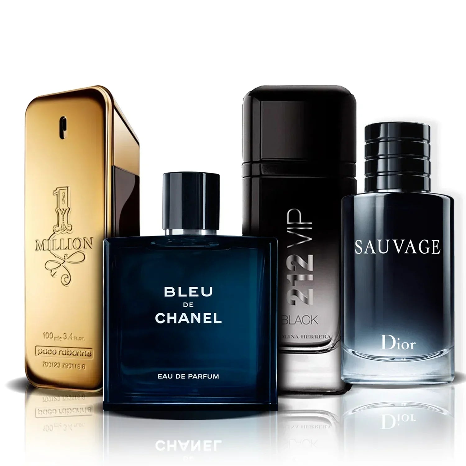 Set 4 Profumi | One Million, Bleu de Chanel, 212 Vip Black i Sauvage (100 ml)